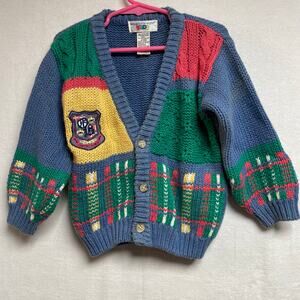 Eagle’s‎ Eye kids Vintage size 3T cardigan sweater Oxford rules patch rare find